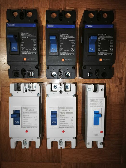 Автомат DC-Tomzn 1Р, 2P 16А 20А 25А  32А 40А 63A, 125А,УЗИП Держатель