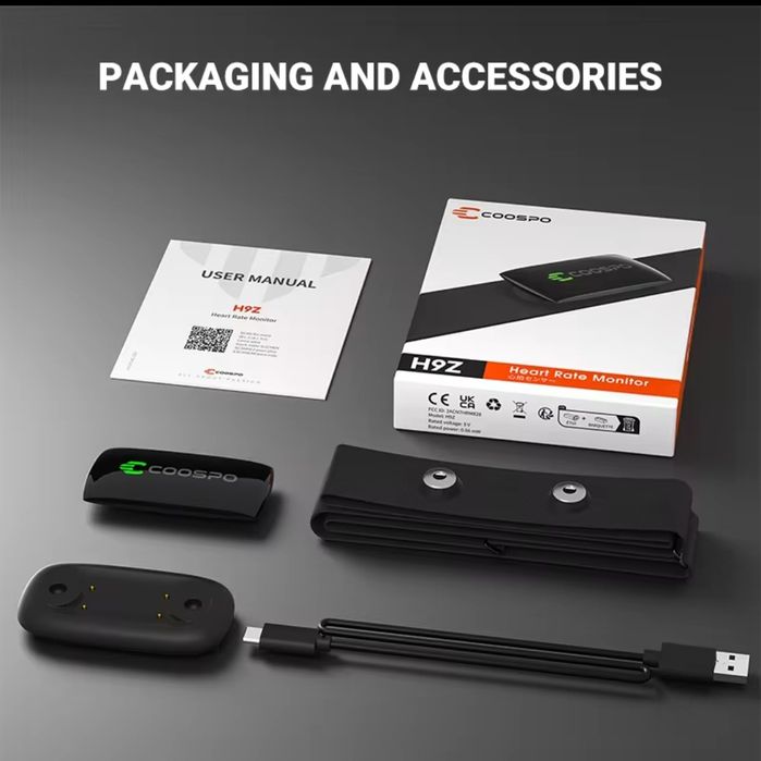 Велокомпьютер CooSpo ВС26; датчики пульса H9Z, H808s; каденс, скорость