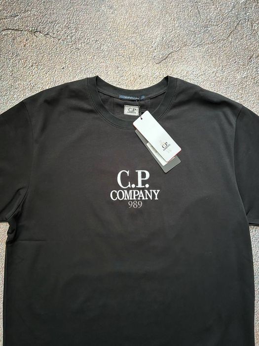 Футболка C.P. Company Brushed Cotton Embroidery logo black