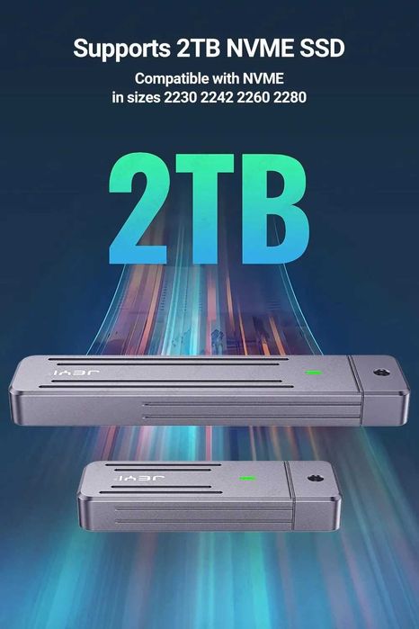 Внешний адаптер JEYI M.2 NVMe 2280 PCIe SSD to USB 3.2 карман