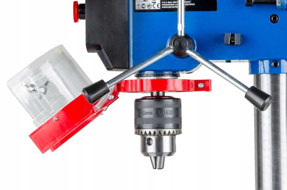 Mocna Wiertarka Frezarka Stołowa Słupowa Kolumnowa + Imadło Obrotowe