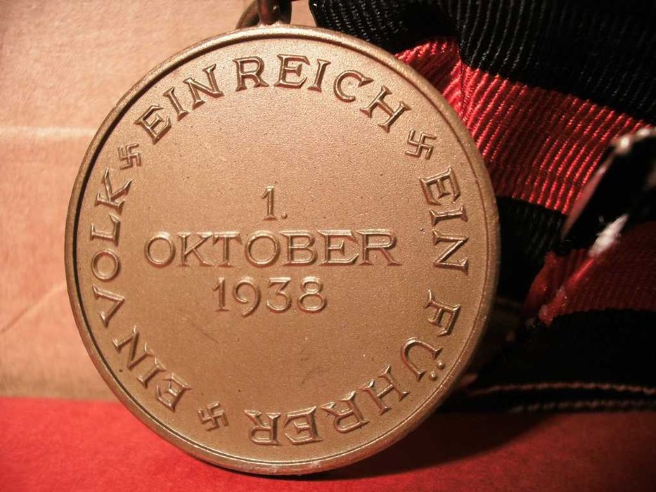 Medalha Anexação Sudetenland 1 Out. 1938 - Alemanha - 3º Reich - WW2