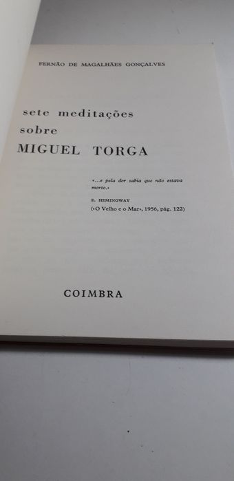 Sete Meditações sobre Miguel Torga - Fernão de Magalhães Gonçalves