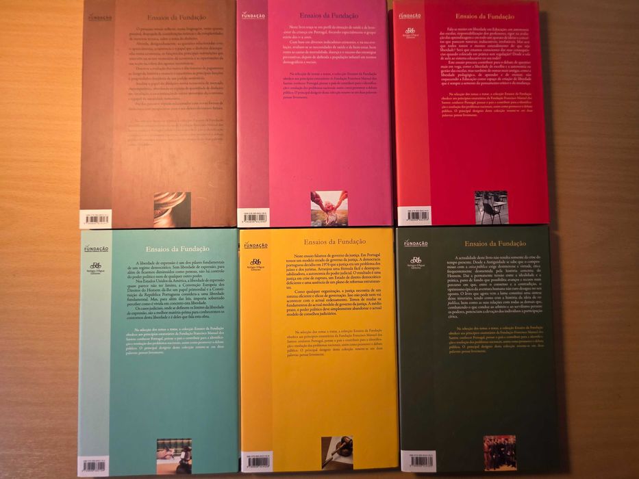 6 livros da coleção "Ensaios da Fundação Francisco Manuel de Almeida"
