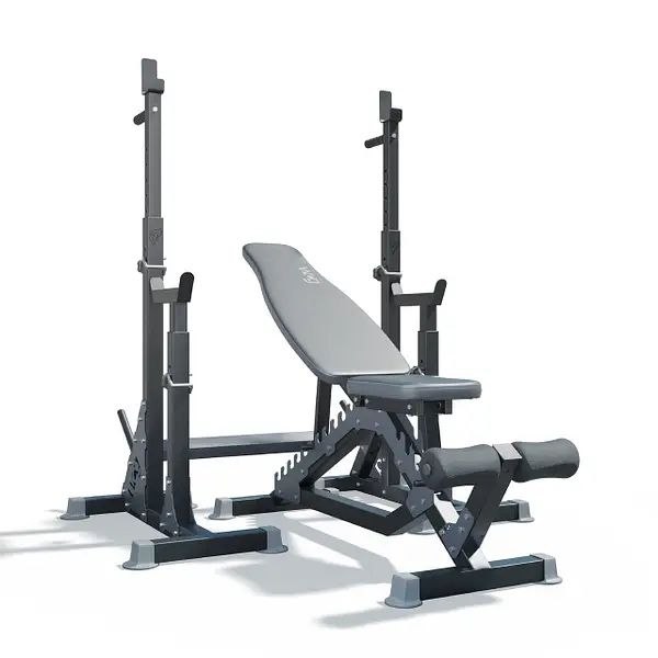 Професійна Лавка для жиму регульована + Стійки під штангу Скамья жима