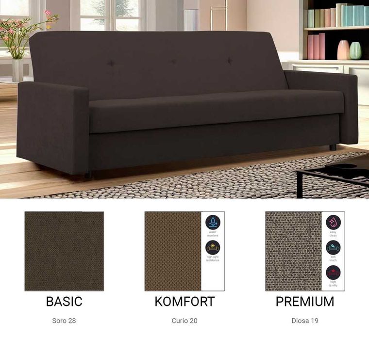 Wersalka z funkcją spania Sora / Różne kolory/ Raty/ SZYBKA DOSTAWA