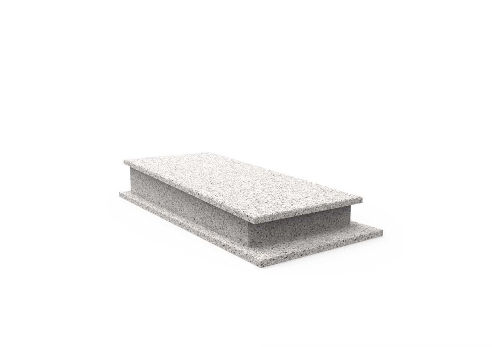 Nagrobek Granitowy Pomnik Porządny Piękny Szary Granit Sarkofag