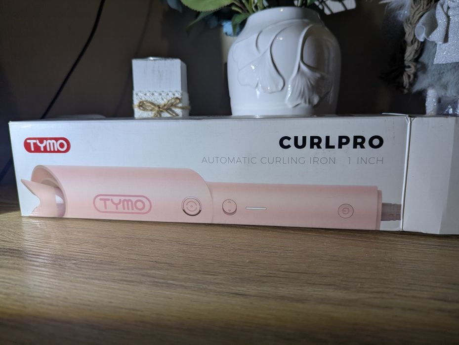 Автоматична обертова плойка TYMO CURLPRO з керамічним покриттям та подвійною напругою, рожева