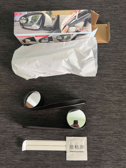 Espelho Auxiliar p/ Espelho Retrovisor de carros com rotação 360 graus