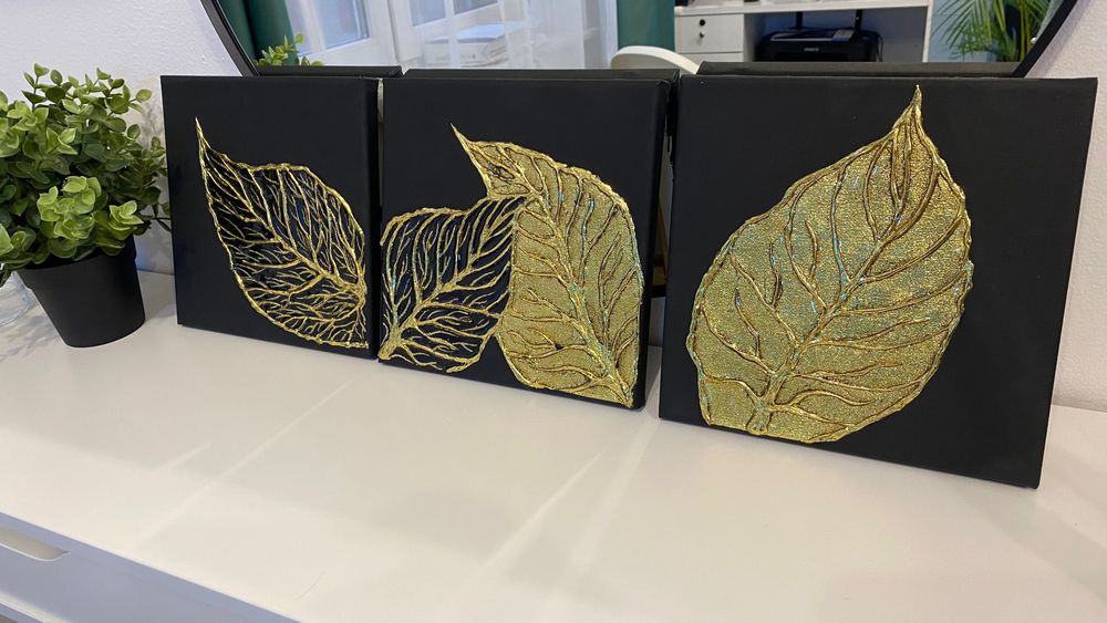 Obraz na płótnie 20x20 złożony z trzech elementów