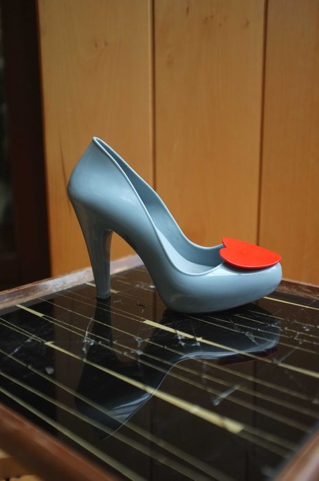 szpilki czółenka na wysokim obcasie Mel by Melissa Hearts błękitne