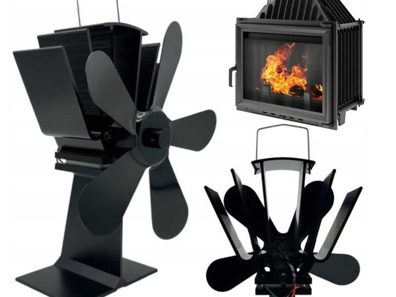 Wiatrak Kominkowy Rozprowadzający ciepło Niewymagający zasilania