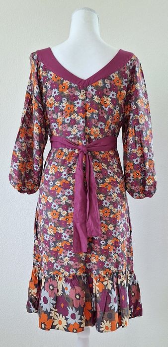 Vestido com padrão floral (Mango)