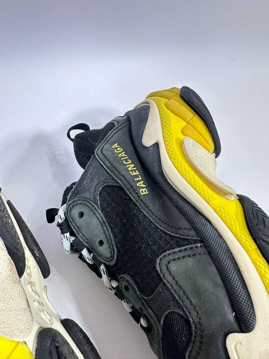 Oryginalne Buty Balenciaga Triple S Czarno-żółte
