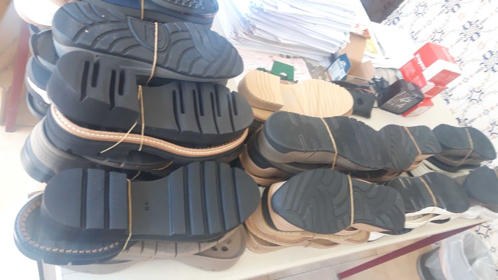 lote 33pares de solas para comfeção de calçado
