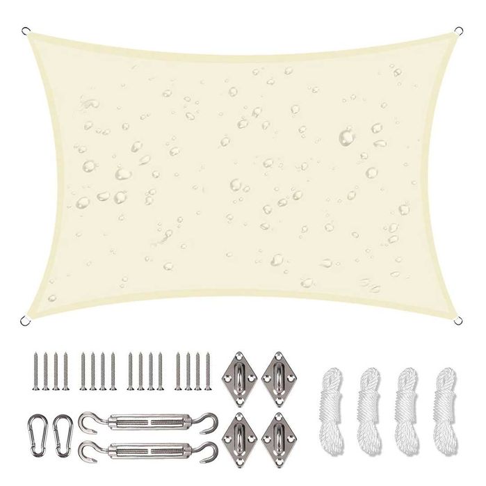 Toldo Sol Impermeável 4x6m c/ Kit Montagem