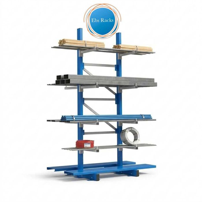 Estantes Cantilever Carga Média Simples e Dupla.