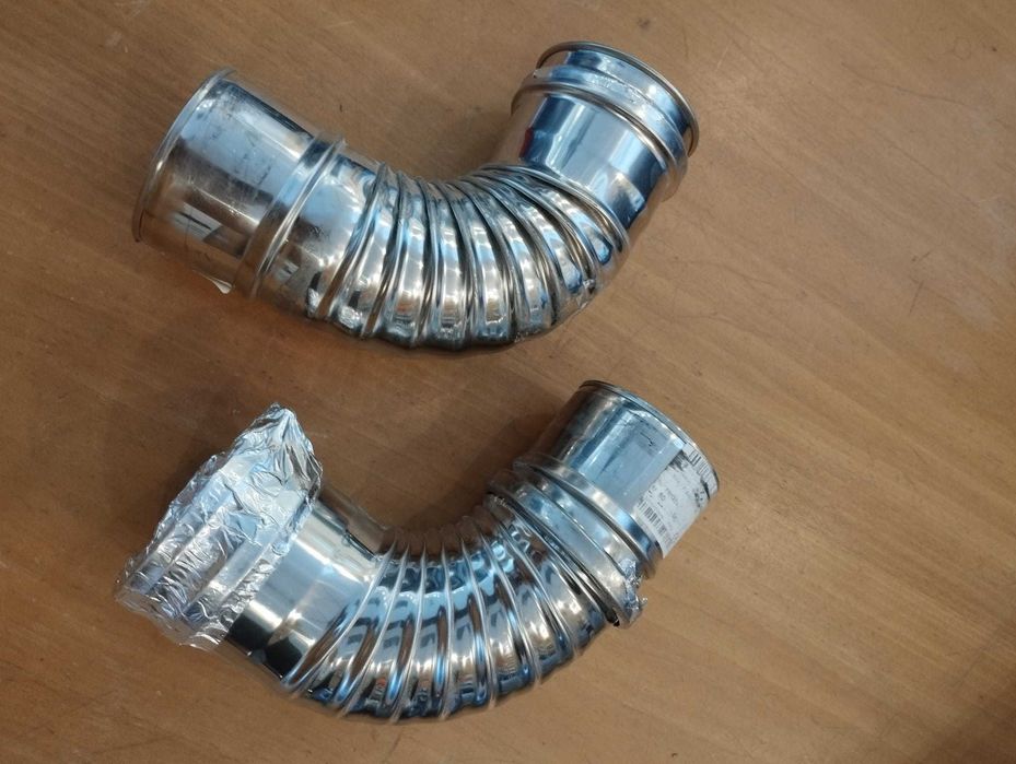 Curva 90º INOX Diametro 80 frisada