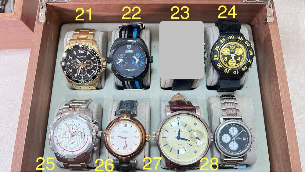 Relógios Seiko, Citizen e outros + caixa giratória