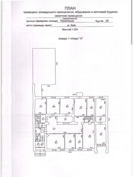 Без комісіі Офіс 298м2 центр Чикаленка Пушкінська 25