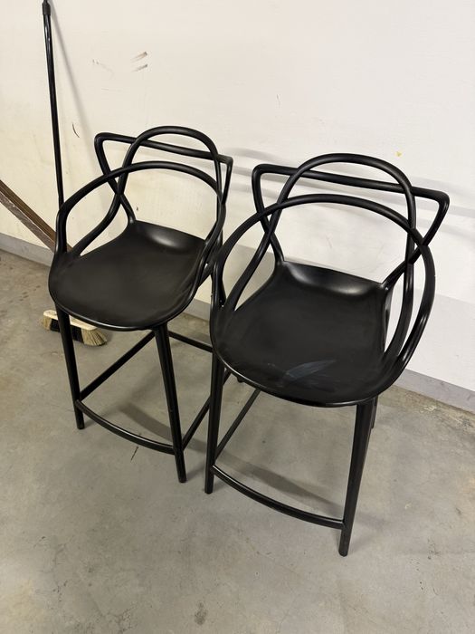 2x Krzesło  wysokie czarne