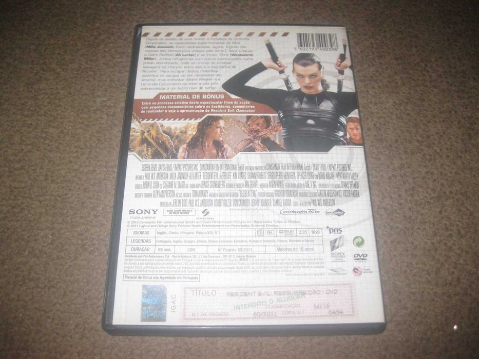DVD "Resident Evil: Ressurreição" com Milla Jovovich64751006048130121