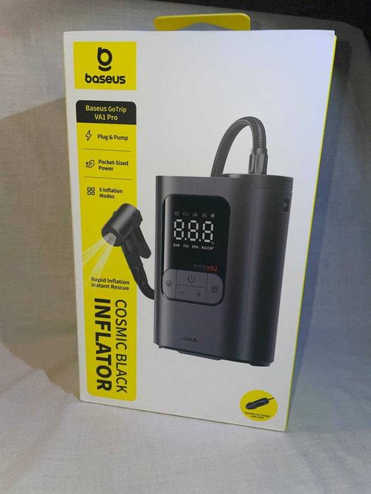Baseus GoTrip VA1 Pro — портативний компресор / насос для авто, велосипеда, м’ячів