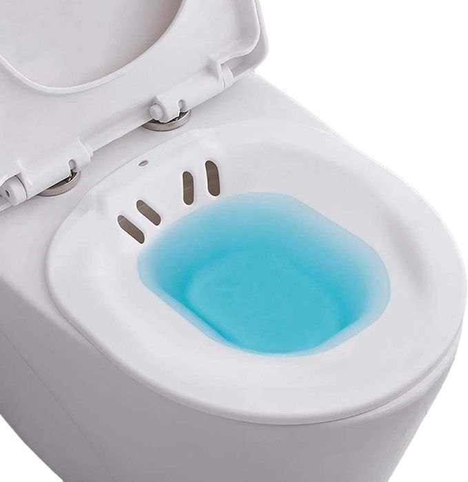 Kit Banho de Assento para Sanita 2.2L | Bidé Portátil para Hemorroidas, Gravidez e Idosos | Inserto Confortável sem Necessidade de Agachar
