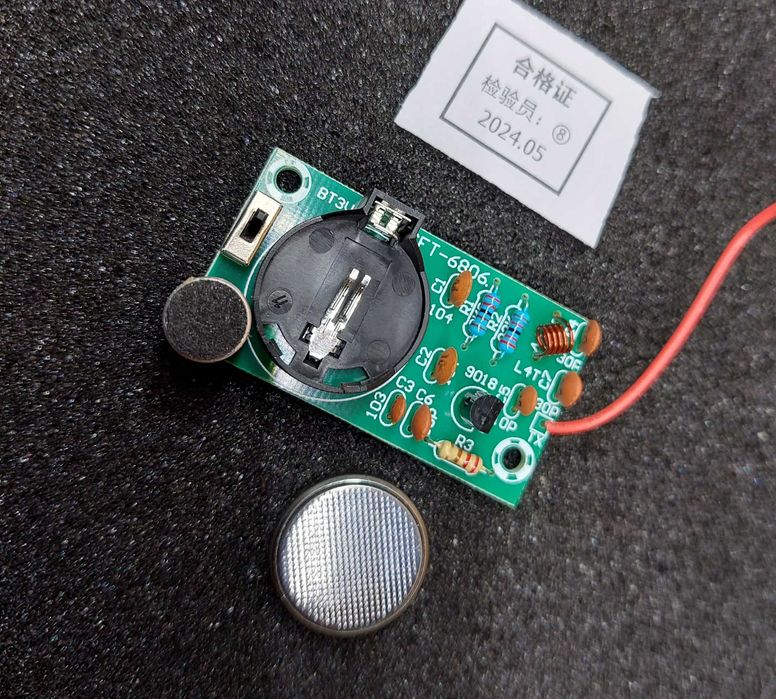 Чувствительный аудио радио микрофон трансмиттер - прослушка на CR2032