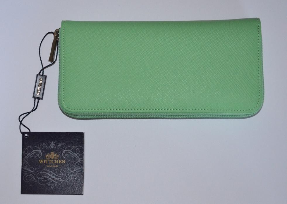 WITTCHEN skórzany portfel damski zielony ORYGINAŁ