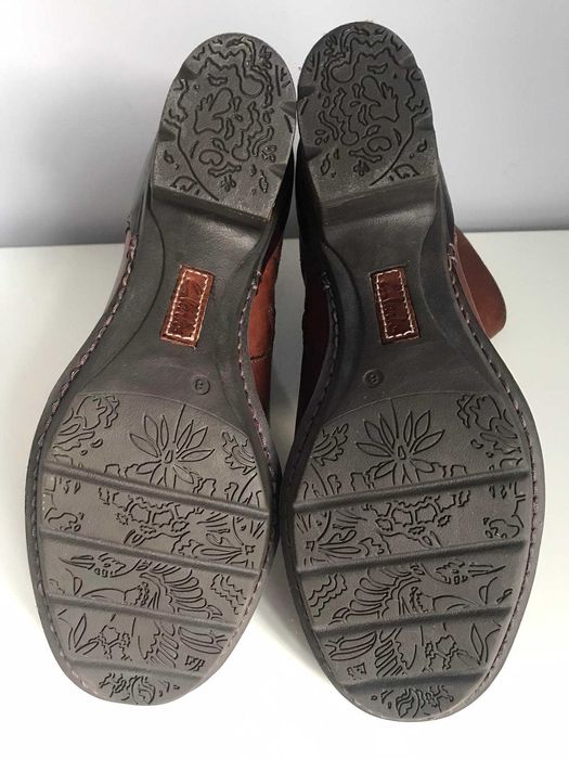 Полу сапоги Clarcs ботинки Р.41/42 ст.27см натур. кожа ботильйоны