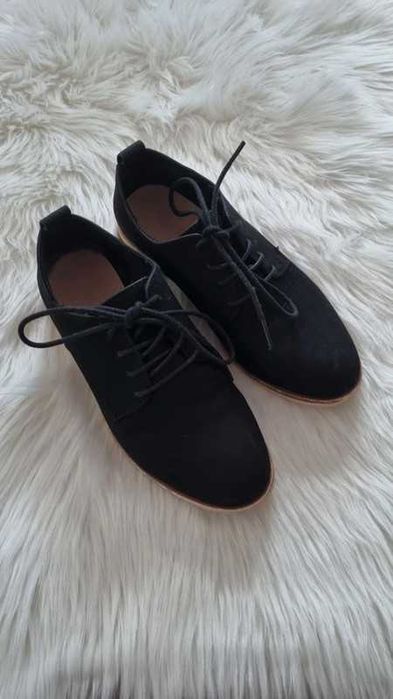 Czarne Klasyczne buty do pracy, jesienne, rozmiar 36