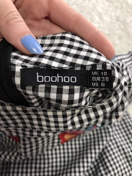 Bohoo koszula w kratę bluzka nowa kwiatki