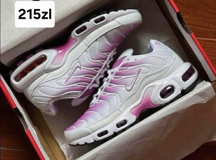 Buty sportowe damskie Nike tn biale różowe