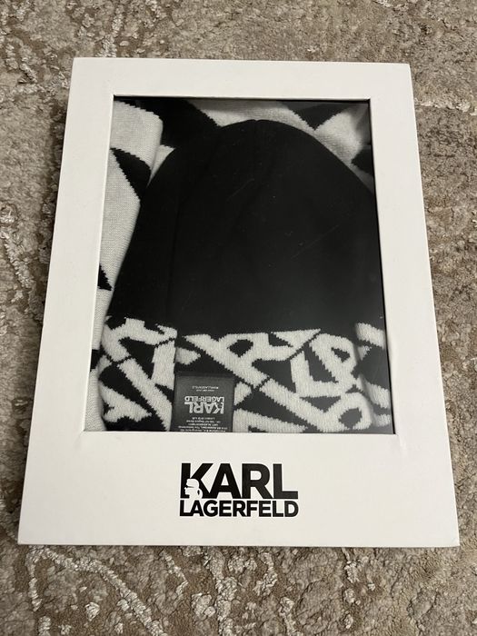 Karl Lagerfeld zestaw czapka szalik damskie