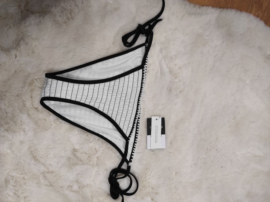 Dół od bikini majtki kąpielowe marszczone wiązane XS 34