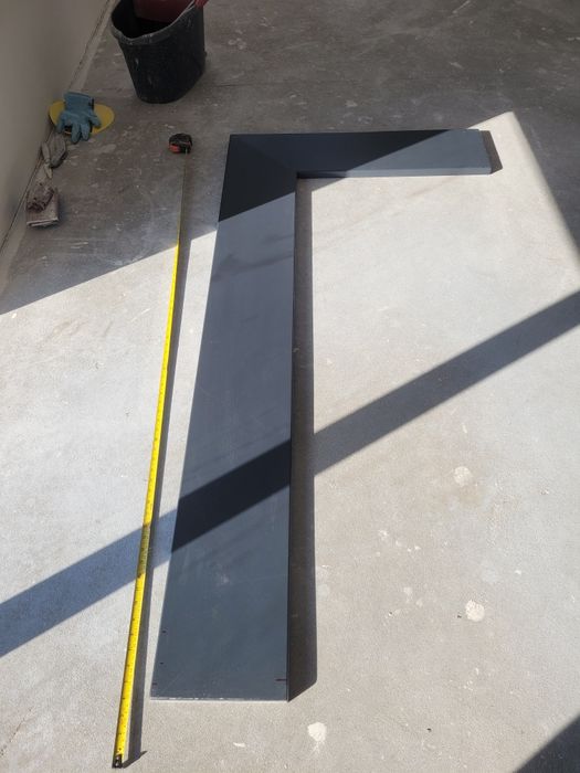 Parapet  wewnętrzny narożny antracyt