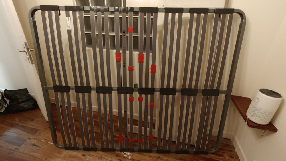 Estrado de Cama de Casal 150x190 com Reguladores Lombares (Estado Impecável)