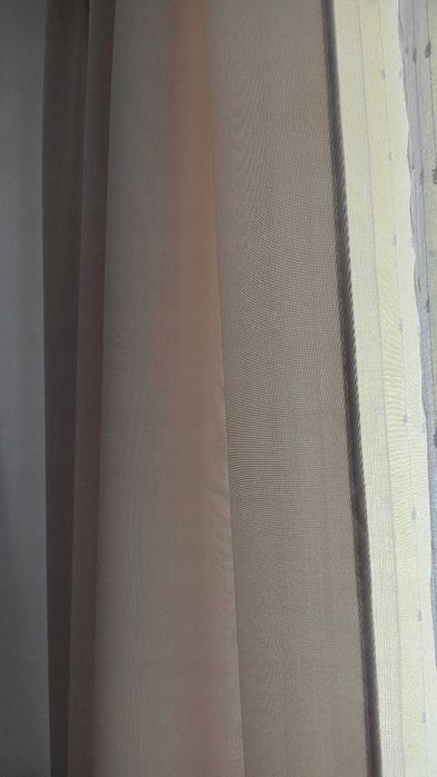 Zasłony okienne na okna 2 sztuki komplet 140x250 cm beżowe
