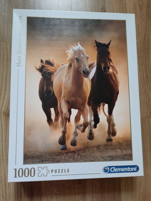 Puzzle clementoni 1000 elementów biegnące konie nowe