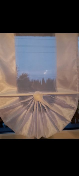 Firanki panele białe kpl balkon