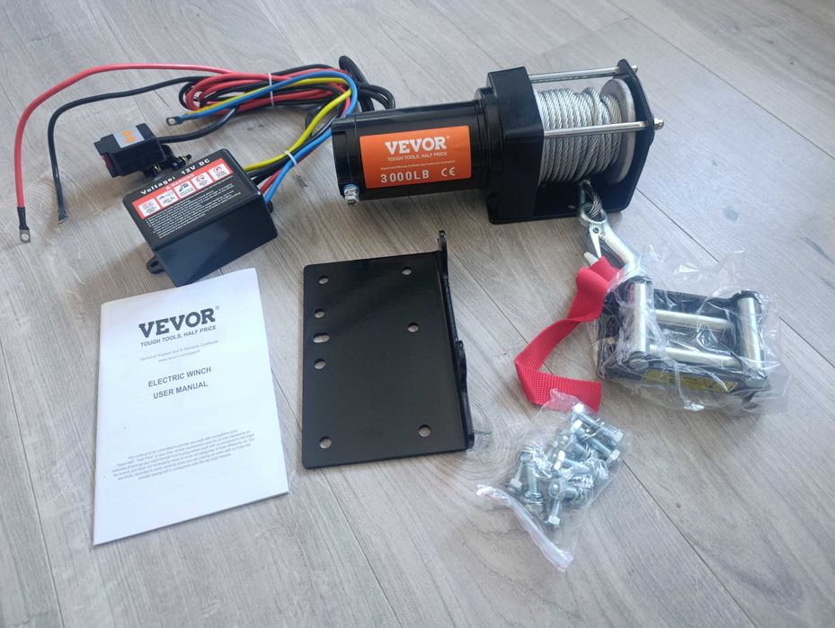 Wciągarka Elektryczna 3000lbs 12V 1360kg do Quada ATV UTV Zestaw