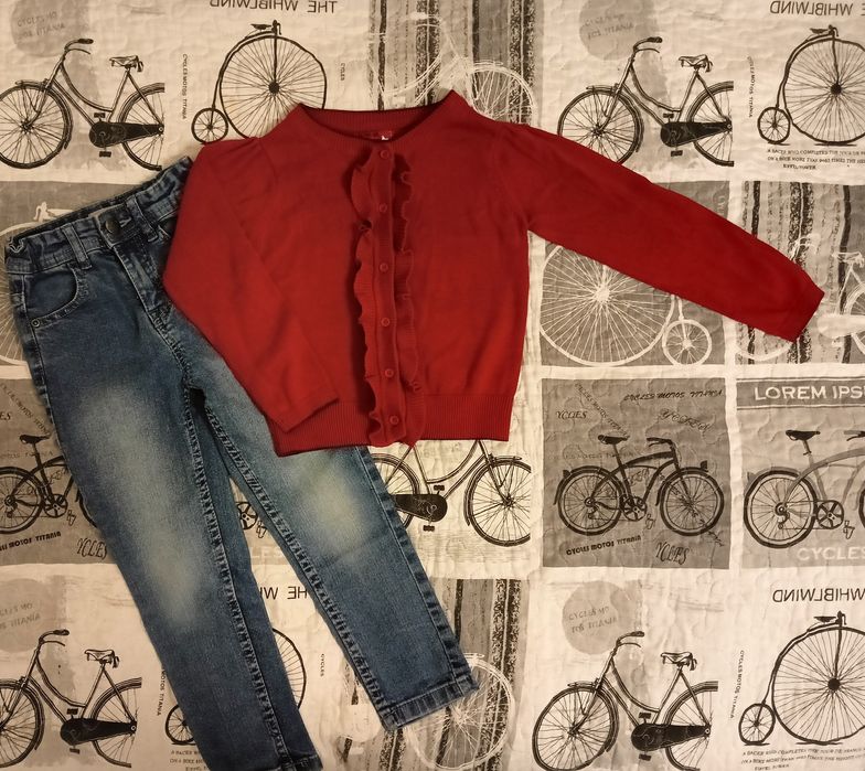 Sweterek 5.10.15 w kolorze czerwonego wina 104 cm