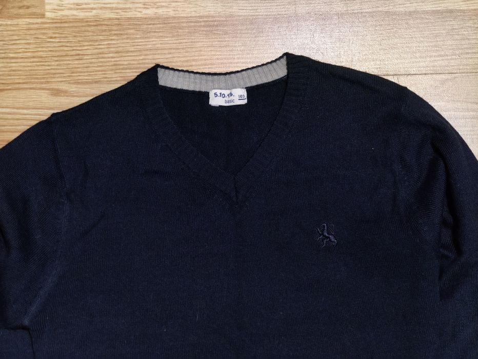 Sweter chłopięcy 5 10 15 granatowy rozm.140