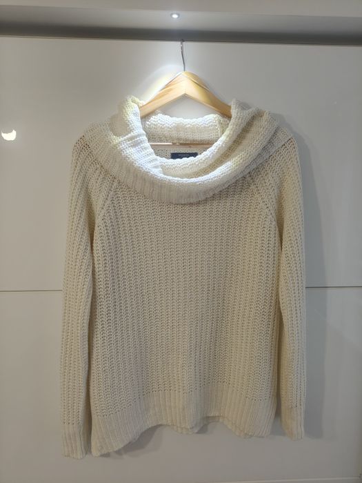 Sweter golf Reserved biały kremowy S