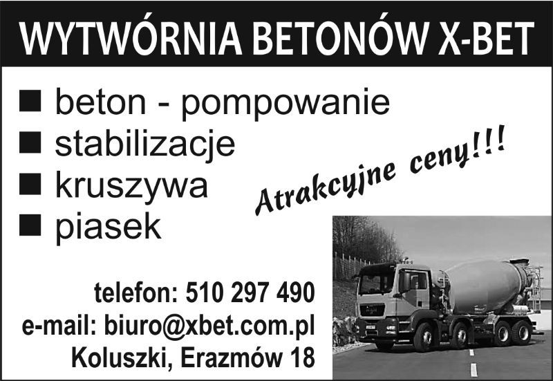 BETON Towarowy-Koluszki, Brzeziny,Andrespol, Andrzejów, Łódź, Olechów