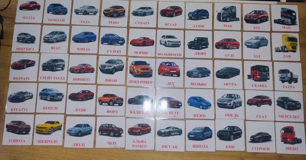 Картки Домана, розвиваючі картки, картки від 0 років