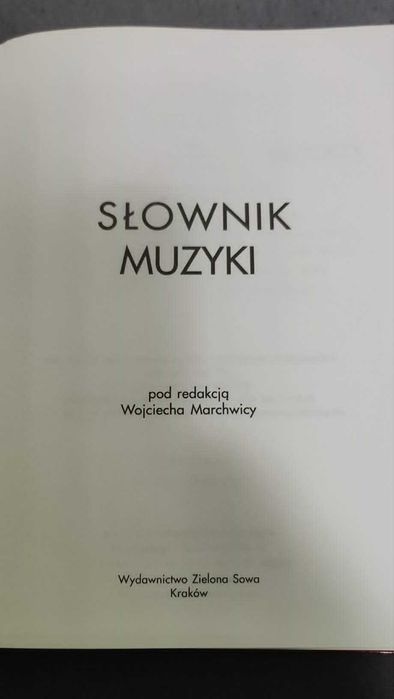 Książka słownik muzyki