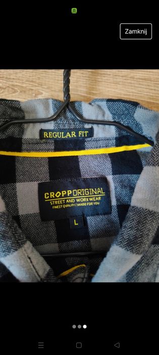 Koszula w kratę z długim rękawem crop