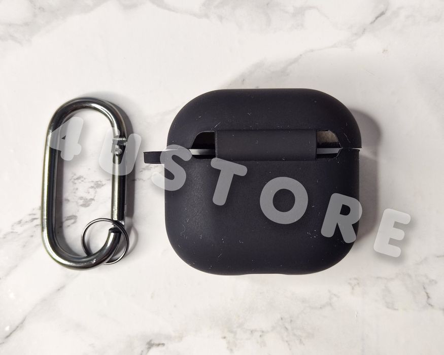 Чехол силиконовый на Airpods 4 с карабином чохол Силіконовий карабіном